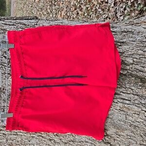 GEORGE Bold Red Swim Trunks. Size M. Like New!